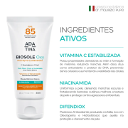 ADA TINA Biosole Oxy FPS 50 Proteção Solar com Vitaminas C e Niacinamida para Peles com Melasma