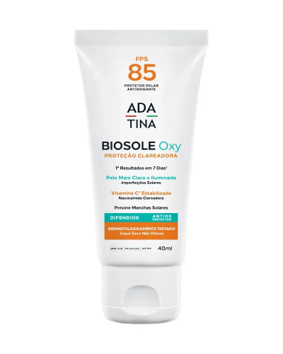 ADA TINA Biosole Oxy FPS 85 Proteção Solar com Vitaminas C e Niacinamida para Peles com Melasma