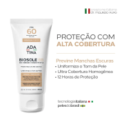 Protetor Solar 12HS Com Cor Toque Seco Biosole BB FPS 60 Cor Noce