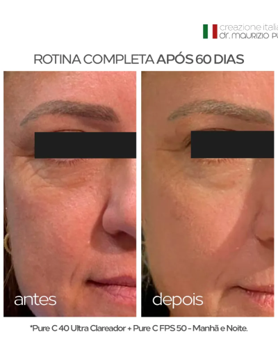 Pure C 40 Ultra Clareador 2x Mais Vitamina C Pura Renova e Clareia