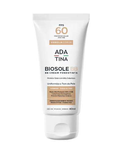 Protetor Solar 12HS Com Cor Toque Seco Biosole BB FPS 60 Cor Vaniglia